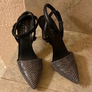 Lord & Taylor Elegant Black and Tan Women's Heels